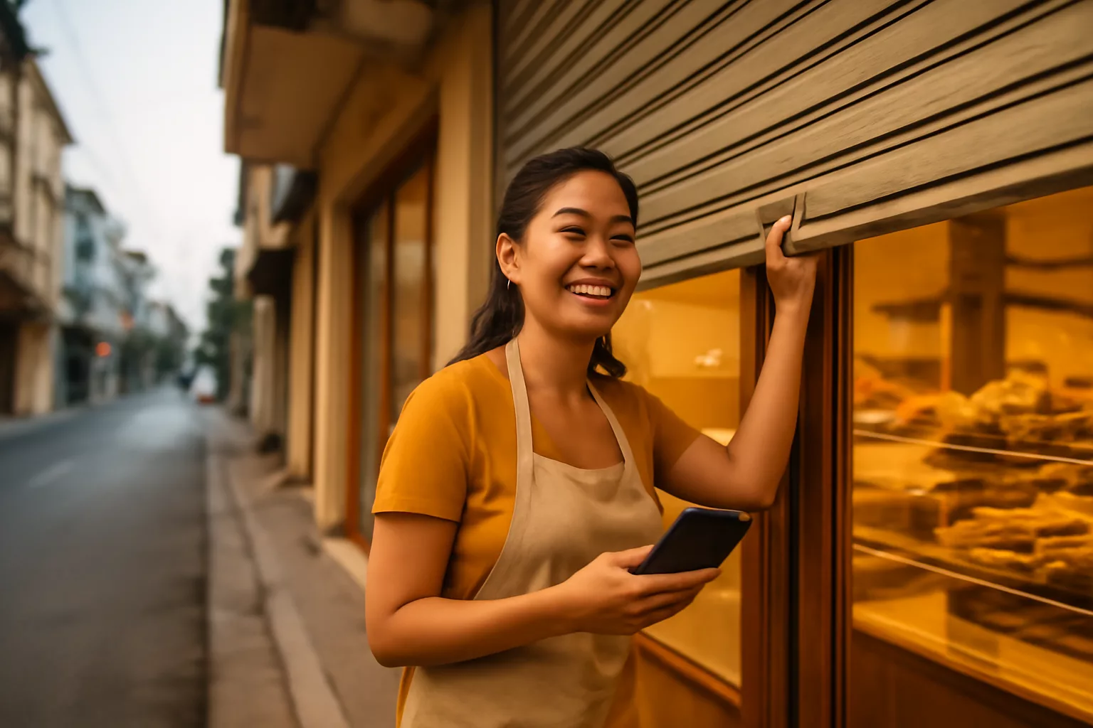 Một ngày làm việc của chủ tiệm bánh có trợ thủ AI, từ 6 giờ sáng đến lúc đóng cửa